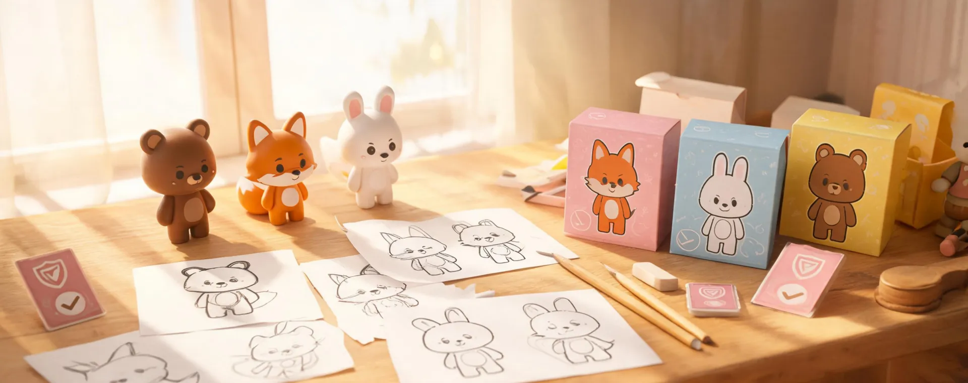 Papo toy design table with parent notes